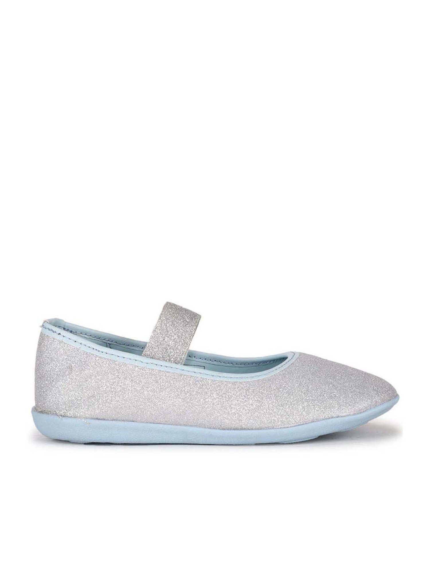 Disney by Bata Kids Silver & Blue Mary Jane Shoes