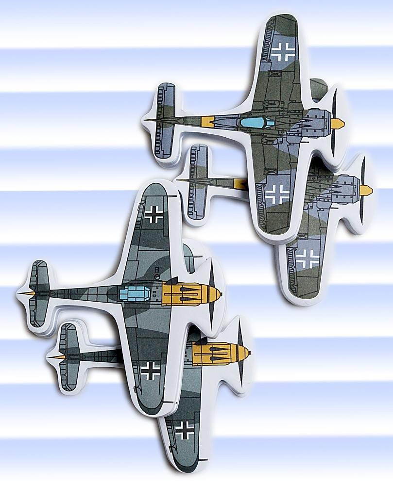 Airplane Sticky Notes World War 2 (Messerschmitt Bf 109 and Fw 190 Fighter Set)