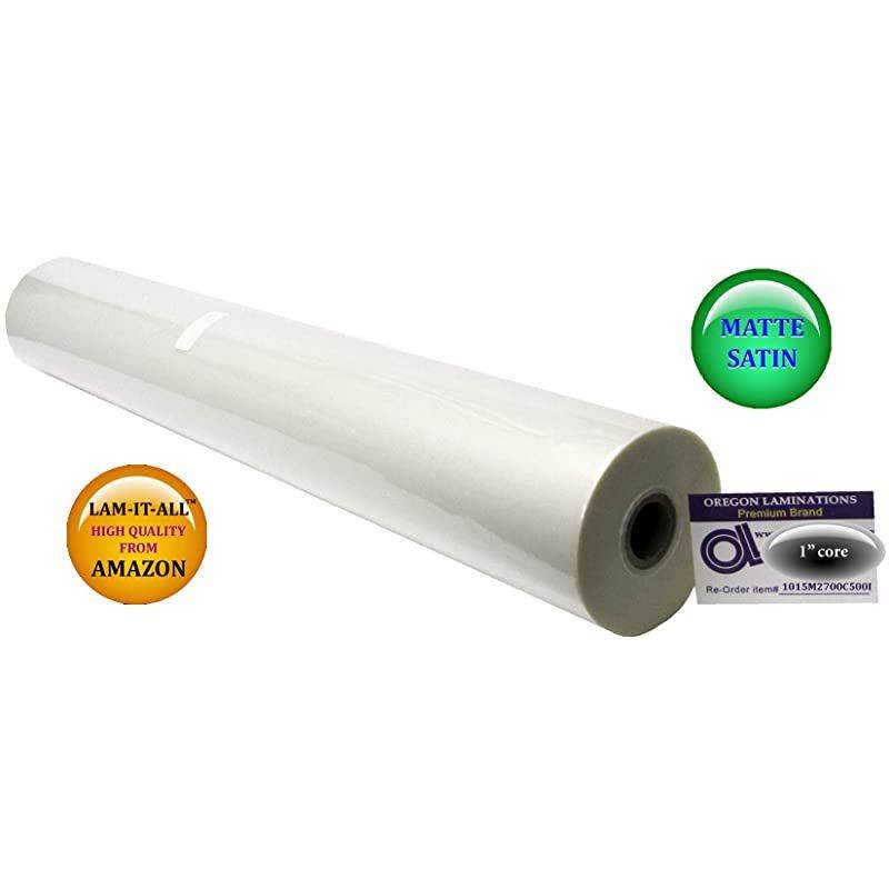 Hot Laminating Film 27inch x 500feet x 1inch core 1 Roll 15 Mil MatteSatin