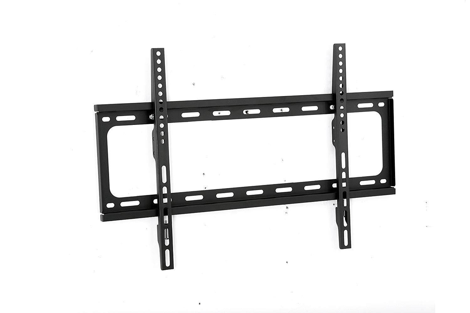 Xtrempro Low-Profile TV Wall Mount 1" Slim Fixed Bracket w/ Magnetic Removable Bubble Level for 32 - 65 inch LCD, LED, 4K or Plasma TVs VESA up to 600 x 400, 77 lbs Loading Capacity - Black (41033)