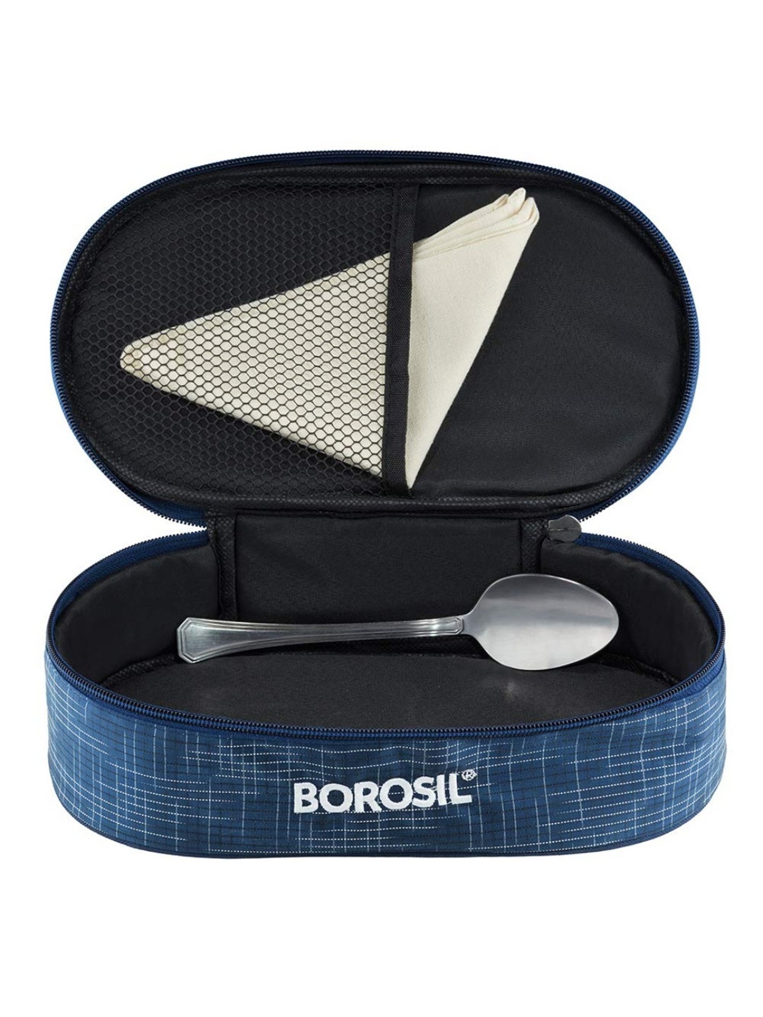 Borosil Grey Stainless Steel Lunch Box - Set of 4