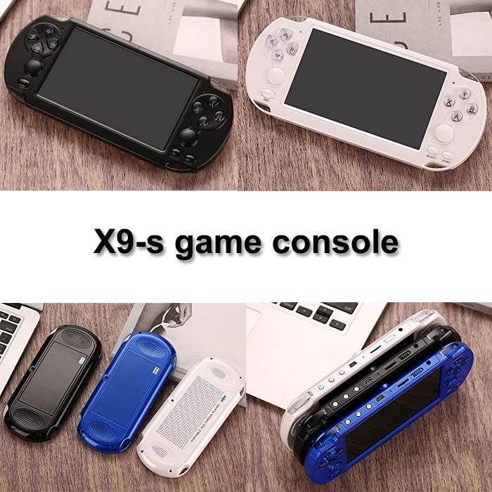 X9-s portable HD screen game console 5.1 inch supports 8go 32bit 10000 game player MP4 MP5 multimedia camera