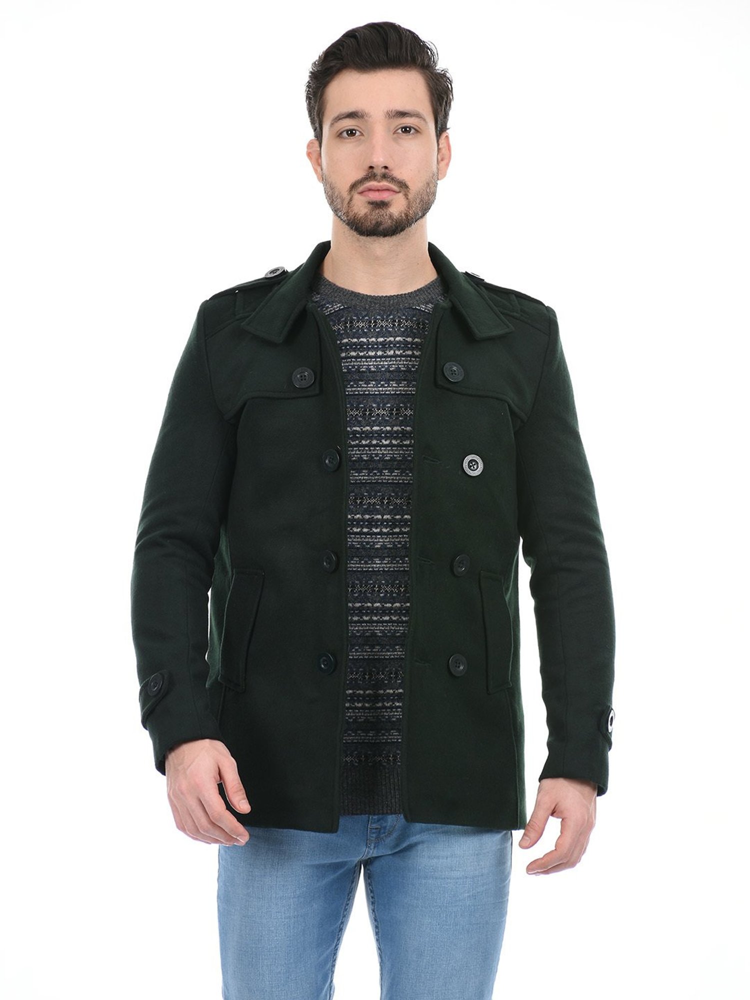 London Fog Green Regular Fit Blazer