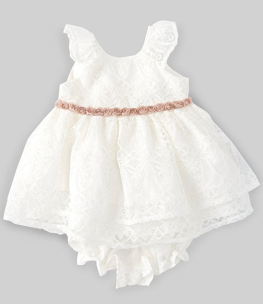 Laura Ashley Baby Girls Newborn-24 Months Patterned Lace Fit-And-Flare Dress