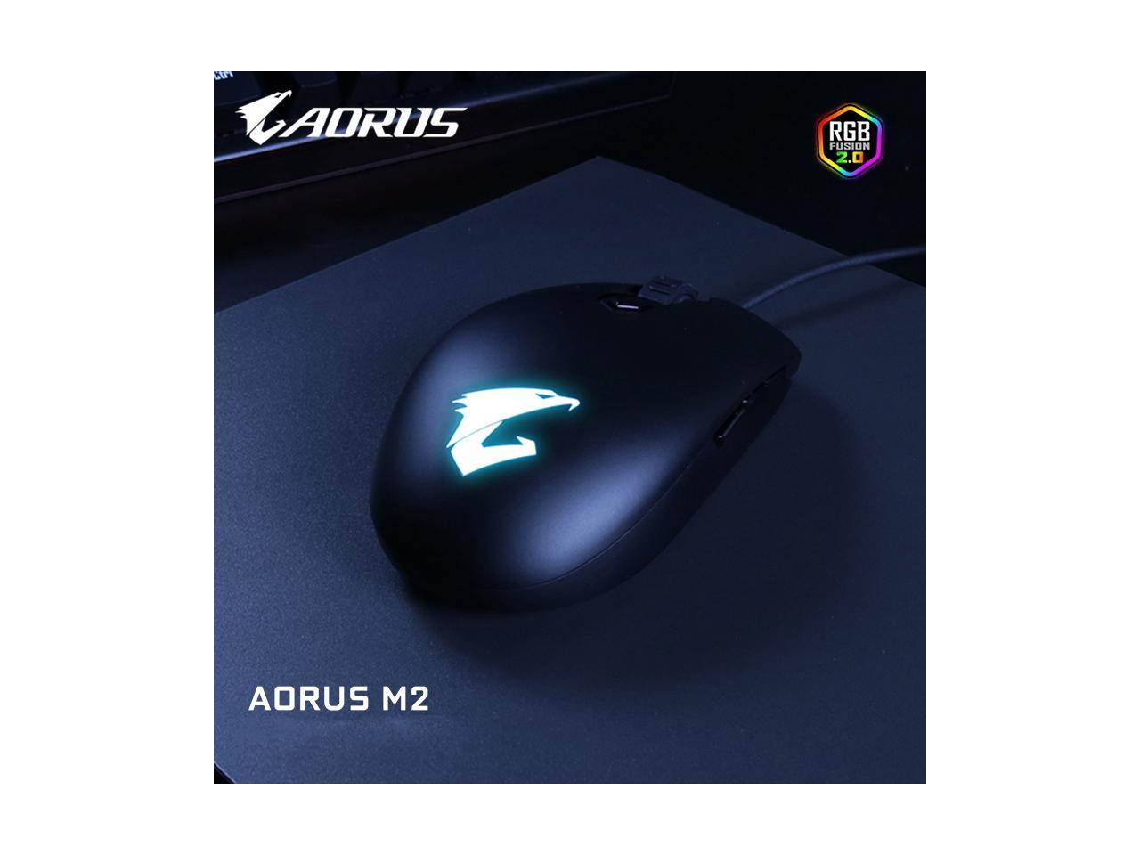 GIGABYTE AORUS RGB 16000 dpi Optical Sensor Fully Programmable and Saved Onboard 16.7M Customizable Lighting Gaming Mouse - GM-AORUS M5