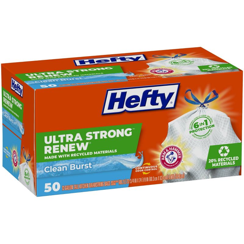 Hefty Strong Extra Large Drawstring Trash Bags - 33 Gallon - 26ct