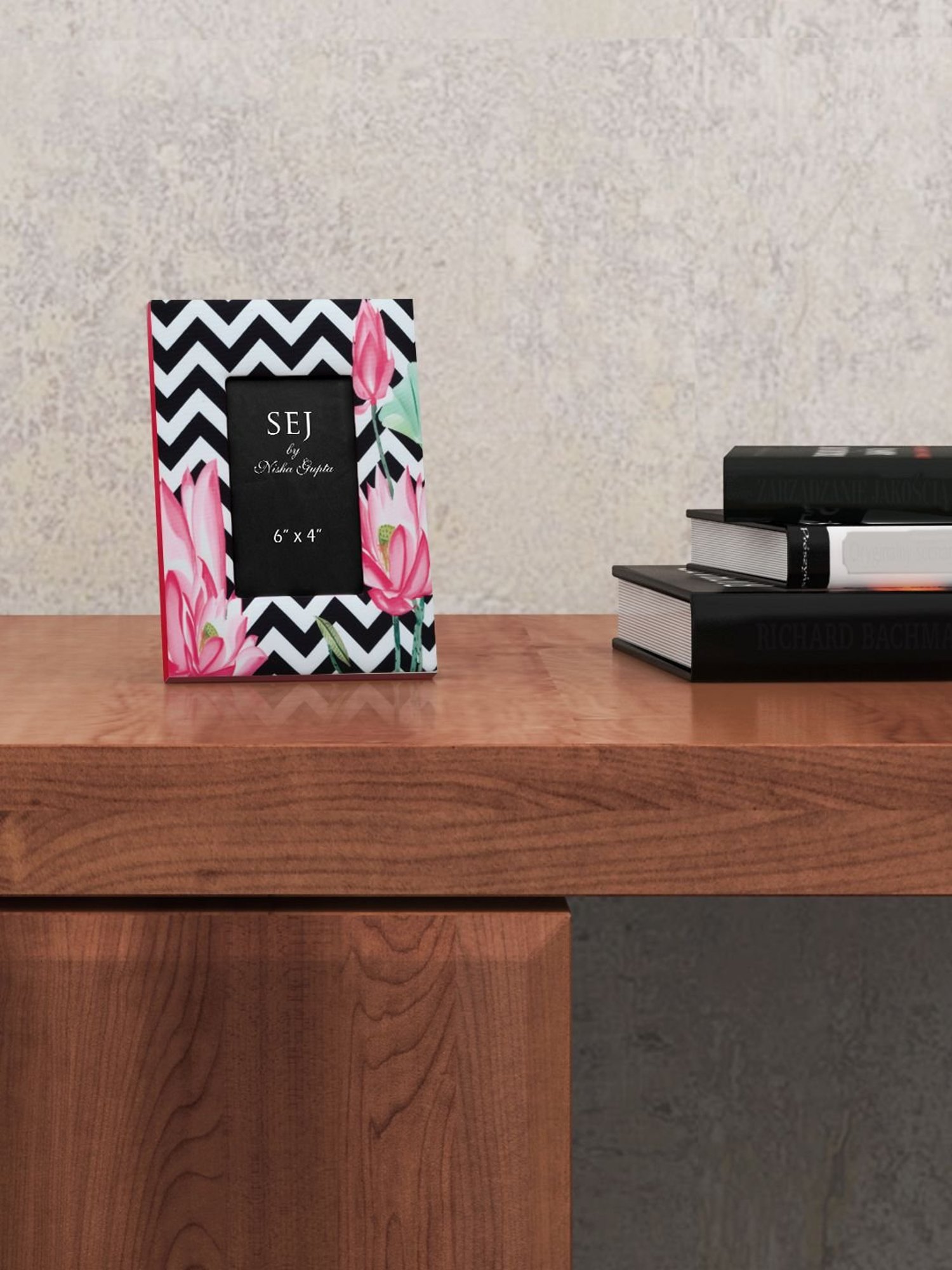 SEJ by Nisha Gupta White & Black Wooden Photo Frame