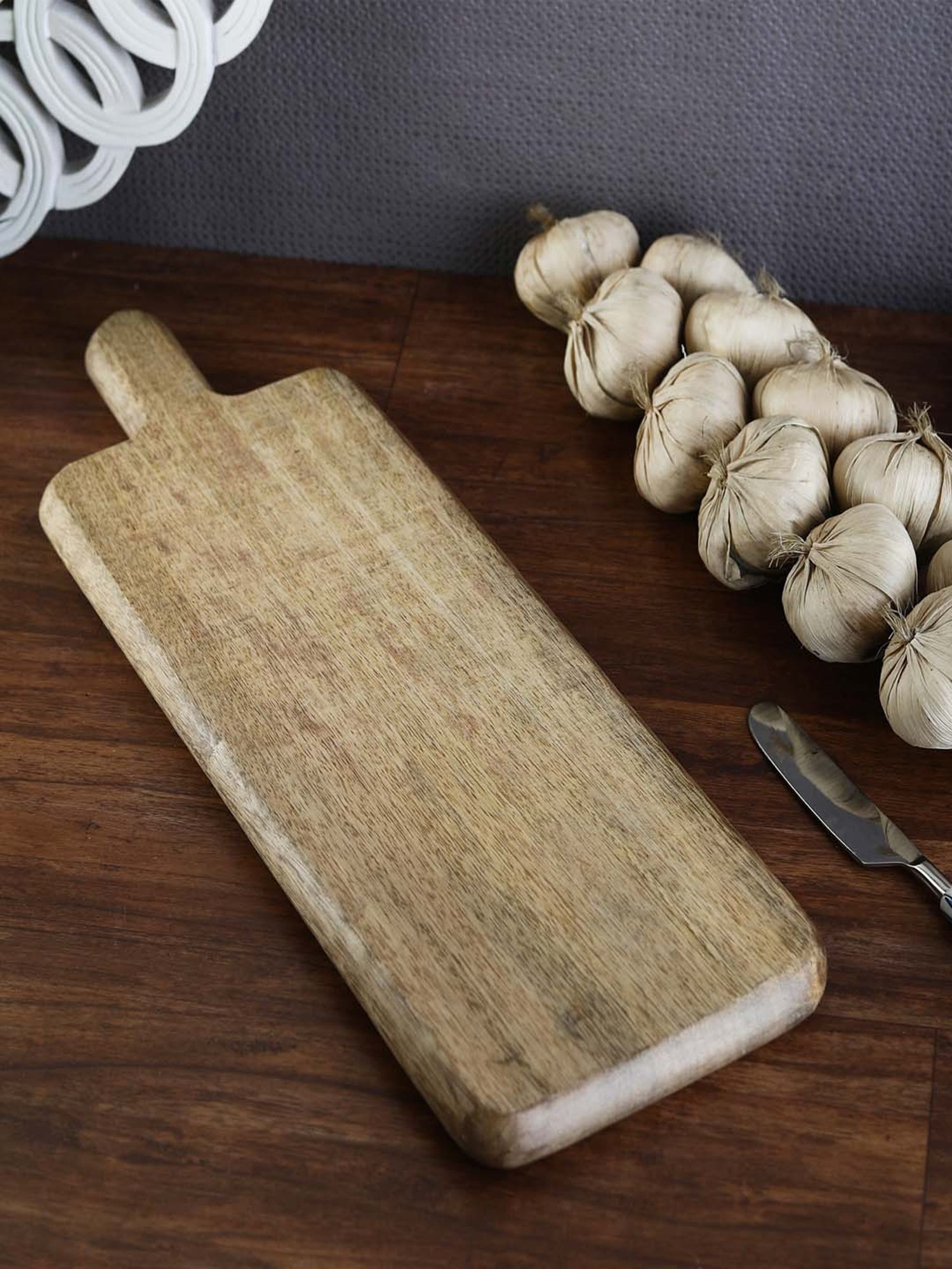 Crayton Beige & Brown Bamboo Chopping Board - Set of 1