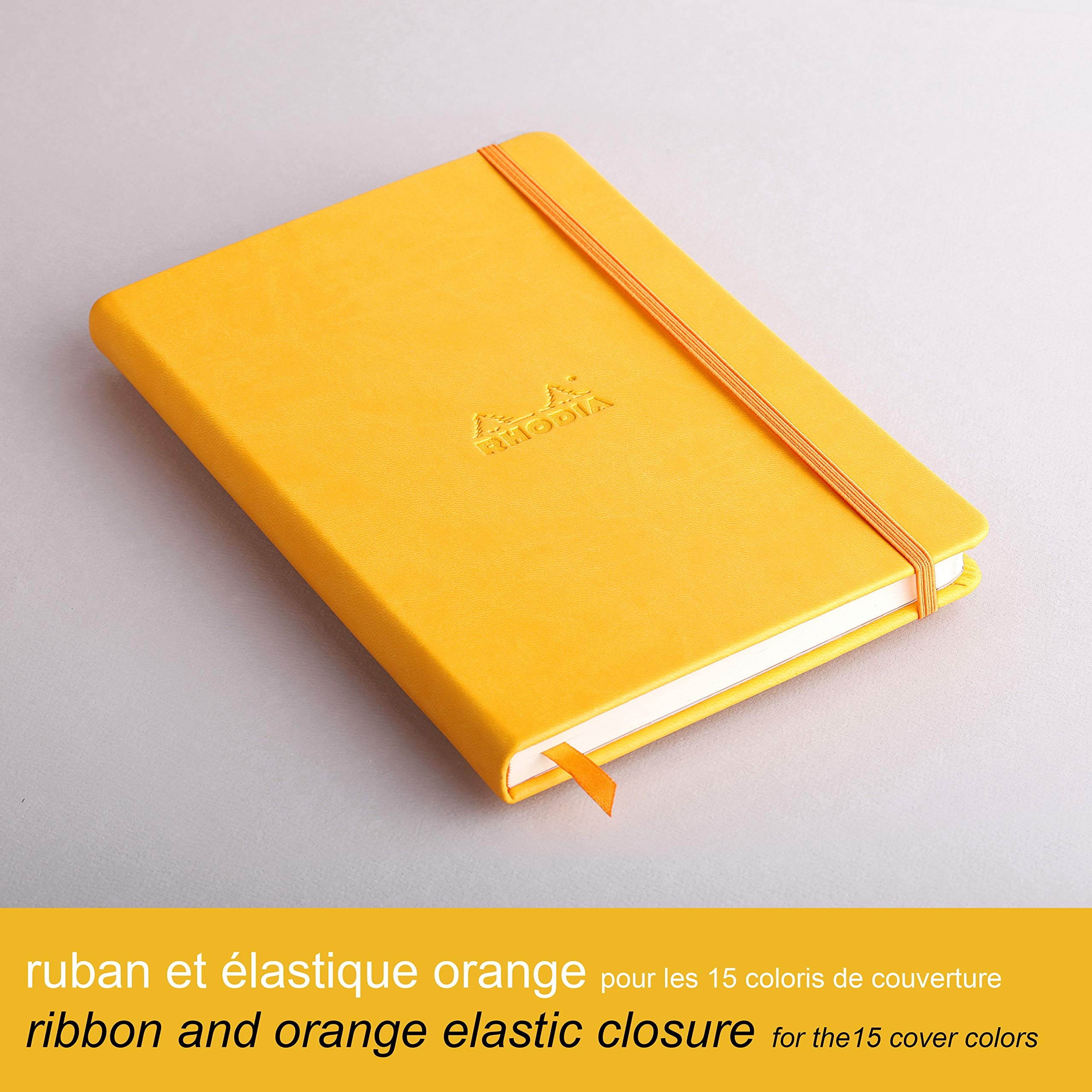 Rhodia Rhodiarama A5 Webnotebook, 5.5 in x 8.25, Lined - Yellow (118756)