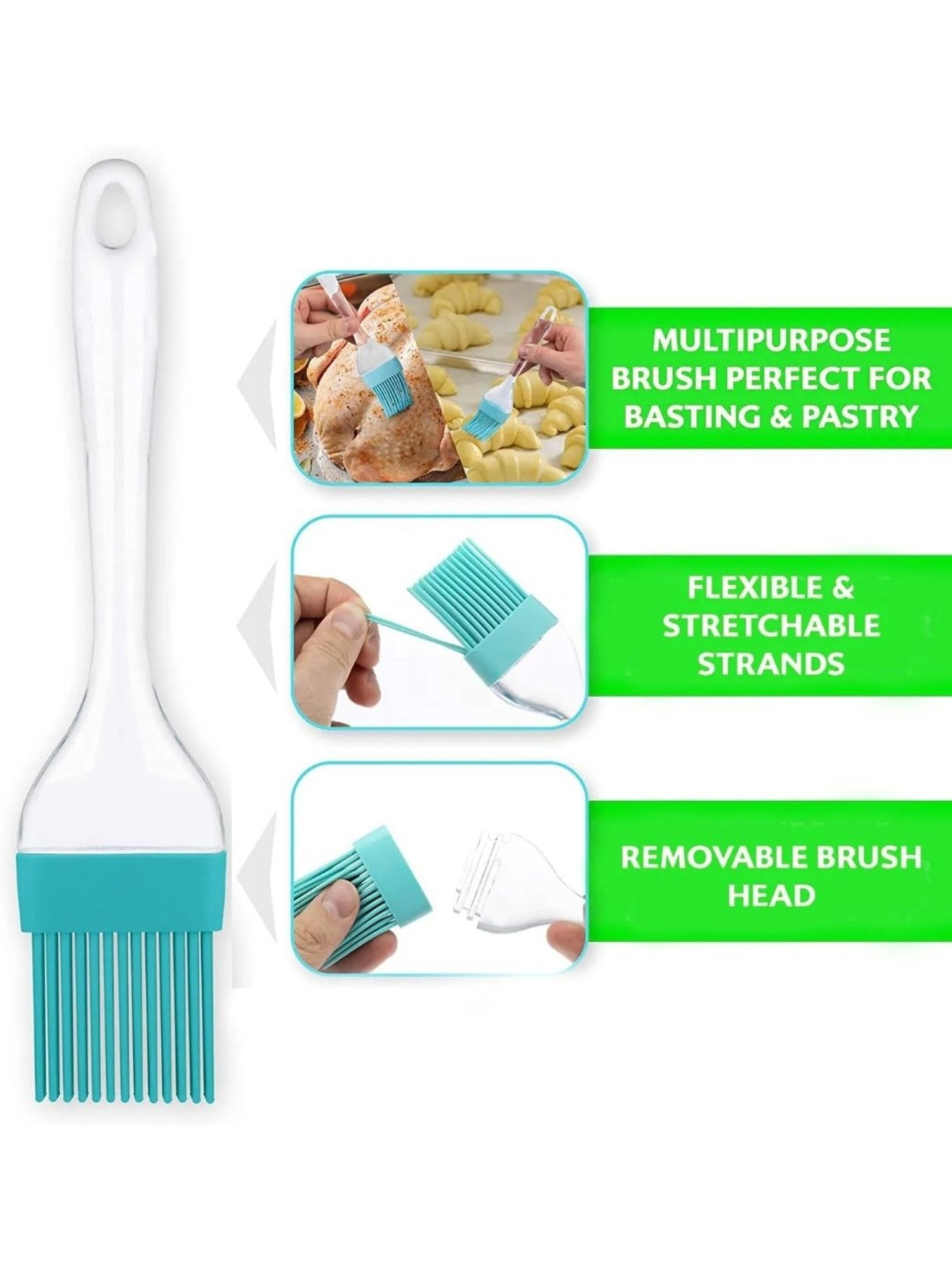 HAZEL Multicolor Silicone Brush Baking Accessories