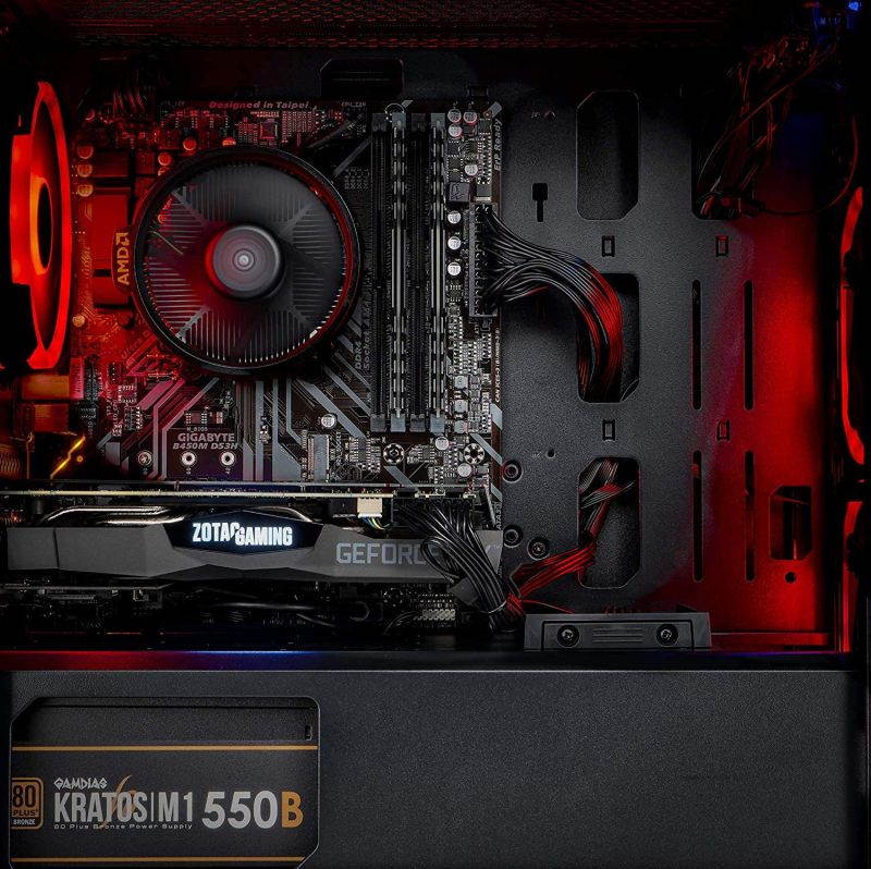 Skytech Chronos Mini Gaming PC Desktop - AMD Ryzen 3 3100, NVIDIA GTX 1650 4GB, 8GB DDR4, 500GB SSD, A320 Motherboard, 550 Watt Bronze, AC Wi-Fi, Windows 10 Home 64-bit
ST-CHRONOSIMINI-0137 Computer