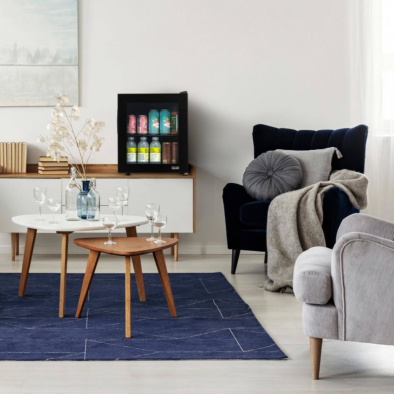 NewAir 60 Can Beverage Fridge with Glass Door - Black