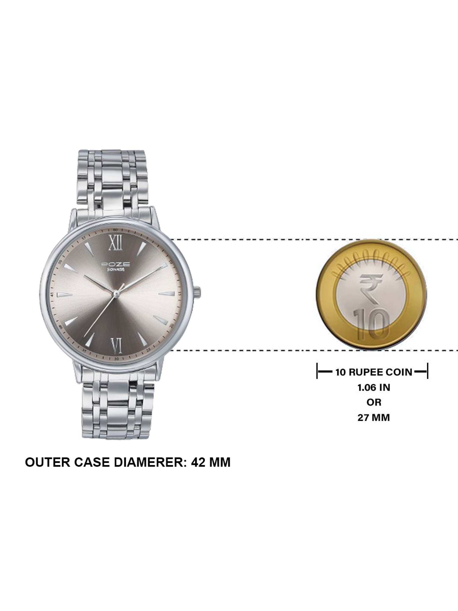 Sonata Poze 3.0 SP70044SM01W Analog Watch for Men