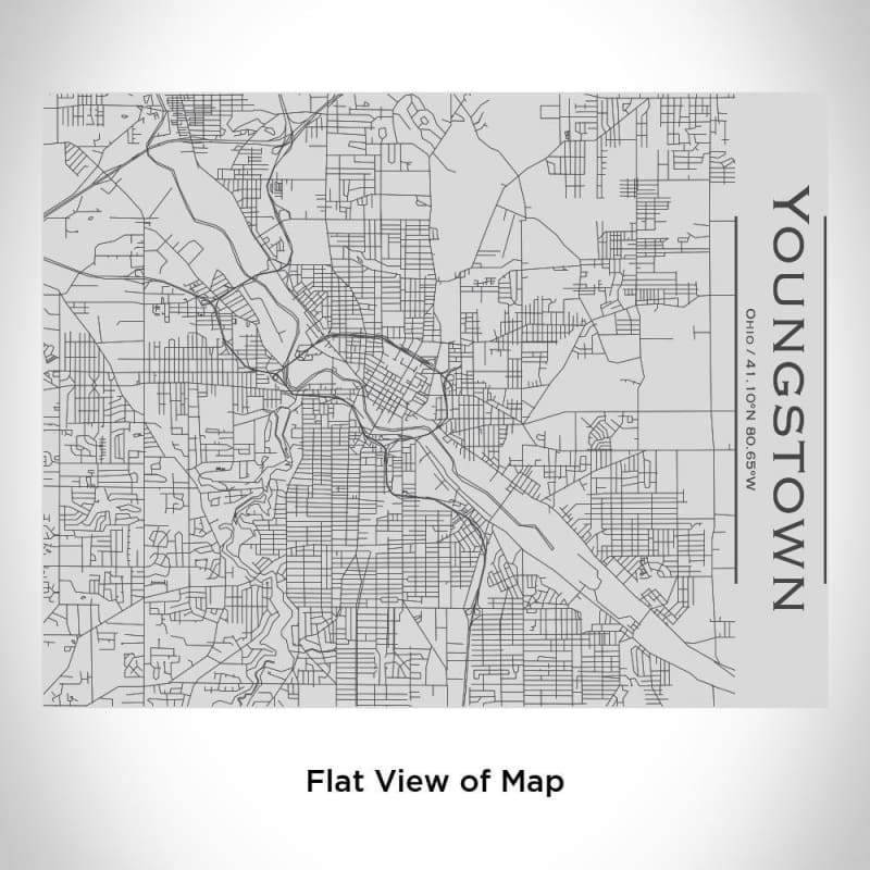 Fort Madison - Iowa Map Bottle with Bamboo Top in Matte Black