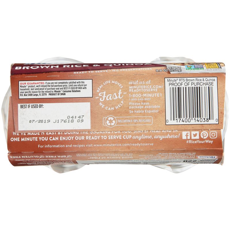 Minute Ready to Serve Brown Rice & Quinoa Cups -2ct