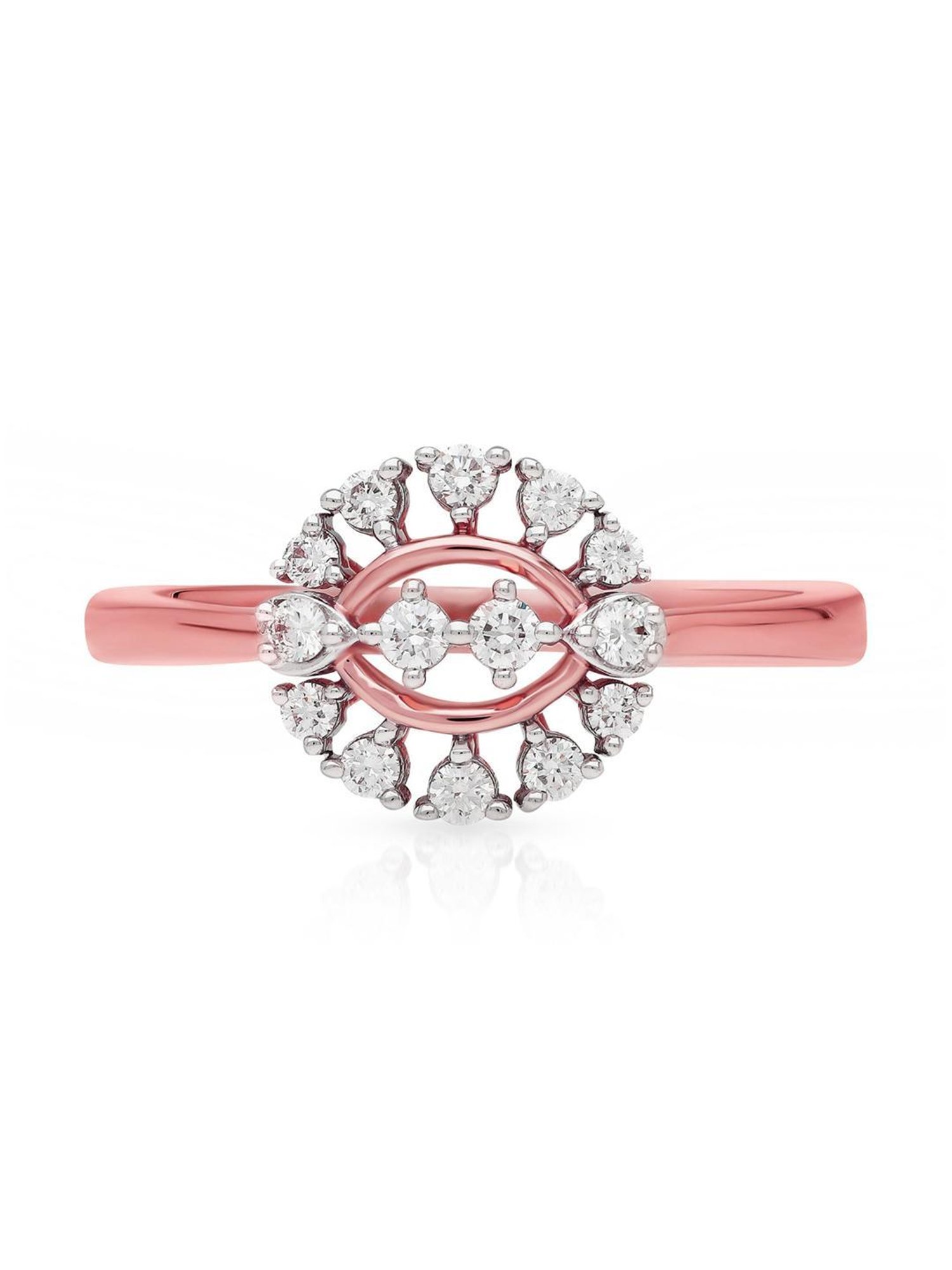 Malabar Gold and Diamonds 18k IGI Certified Diamond Rose Gold Ring for Women