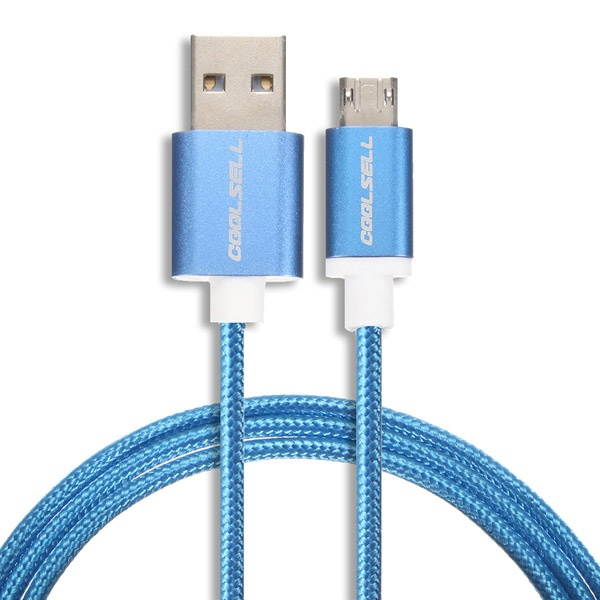 1.2M Braided Micro USB 2.0 Charger Data Sync Cable Cord For Tablet Cell Phone Silver