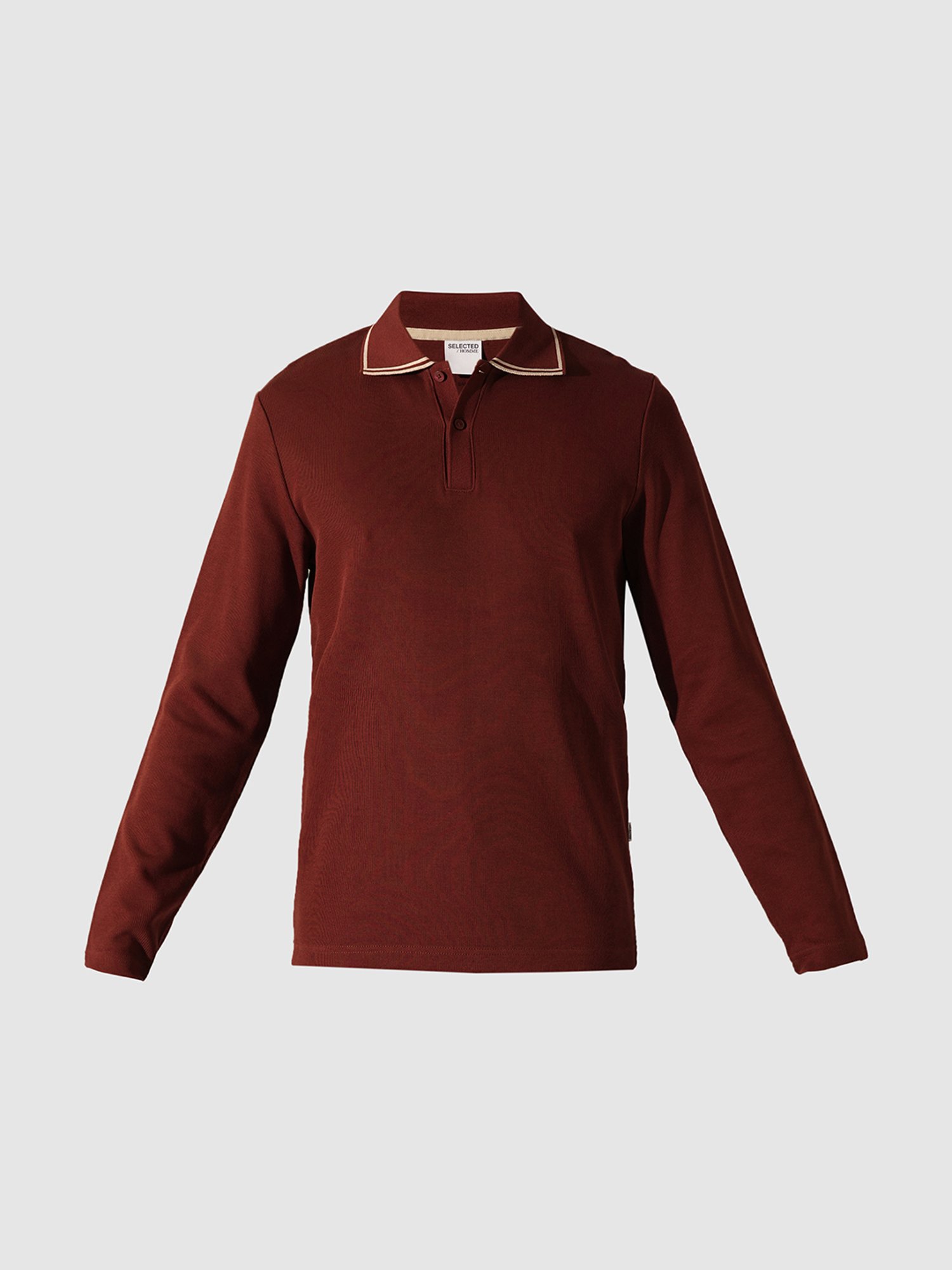 Selected Homme Red Organic Cotton Slim T-Shirt