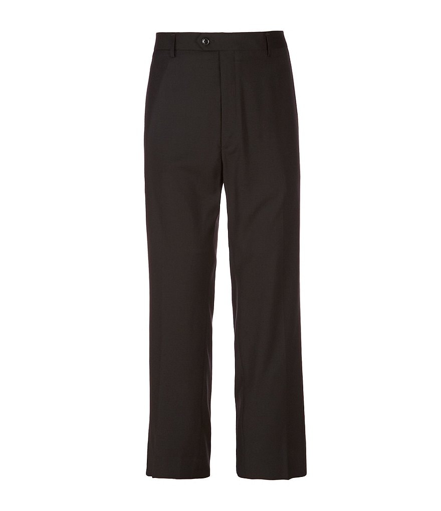 Roundtree & Yorke Big & Tall TravelSmart Pleated Front Relaxed Solid Dress Pants