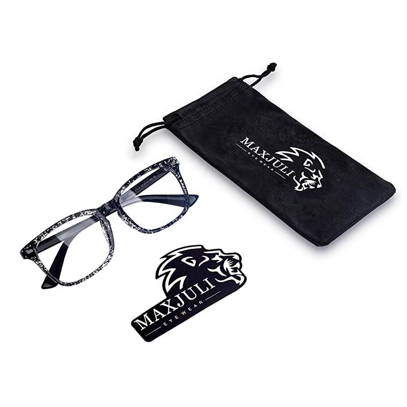 Blue Light Blocking GlassesComputer ReadingGamingTVPhones Glasses for Women MenTransparent Black