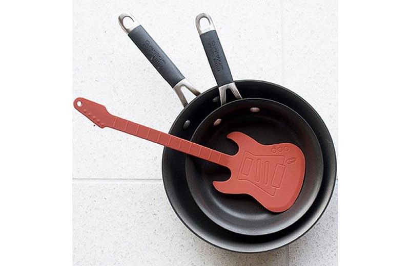 Cookduo Mix & Measure Spoon - Red Silicone Spoon with Adjustable Measuring Spoon FDA