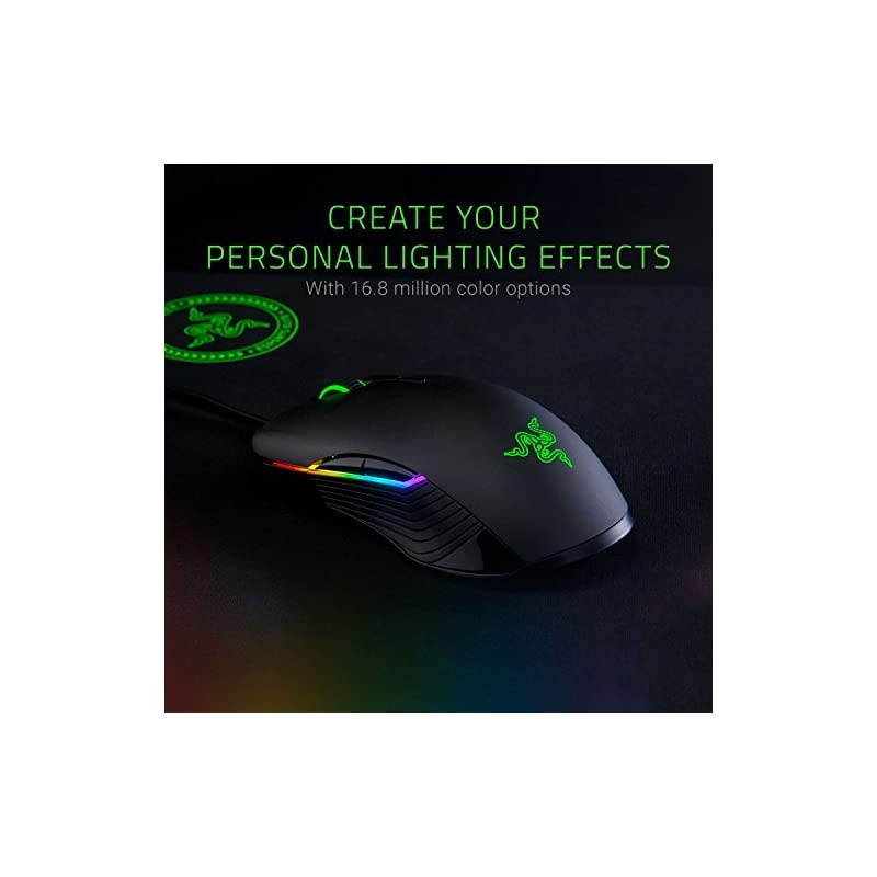 Lancehead Tournament Edition Ambidextrous Gaming Mouse 16K DPI Optical Sensor Chroma RGB Lighting 8 Programmable Buttons Mechanical Switches Classic Black