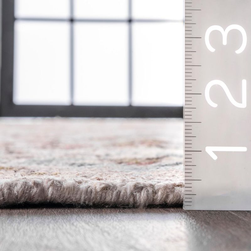 6'x9' Rectangle Hand Made Knotted Medallion Area Rug Multicolored - nuLOOM