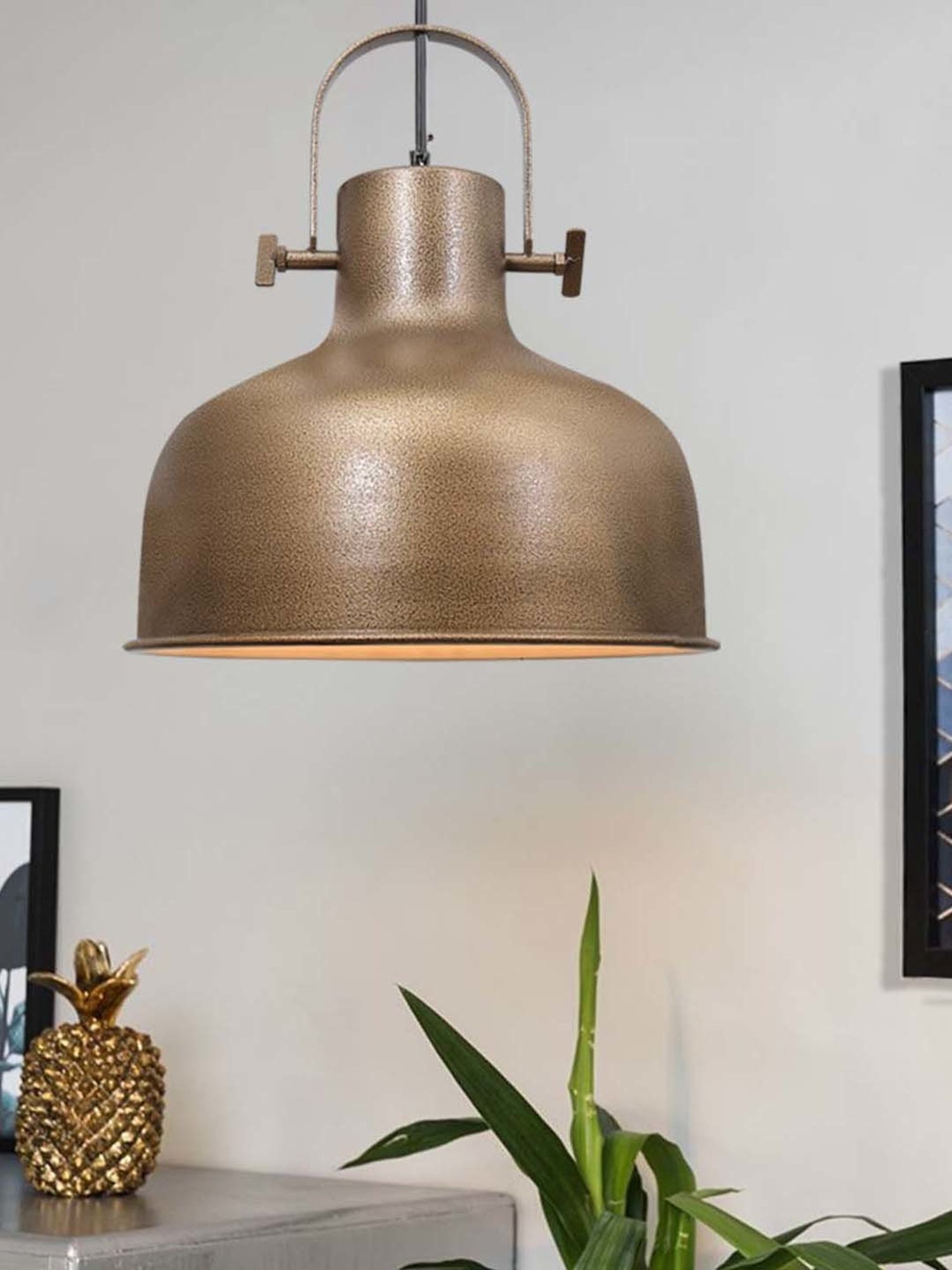 Homesake Golden Metal Nautical Barn Retro Chandelier Farmhouse Pendant Light