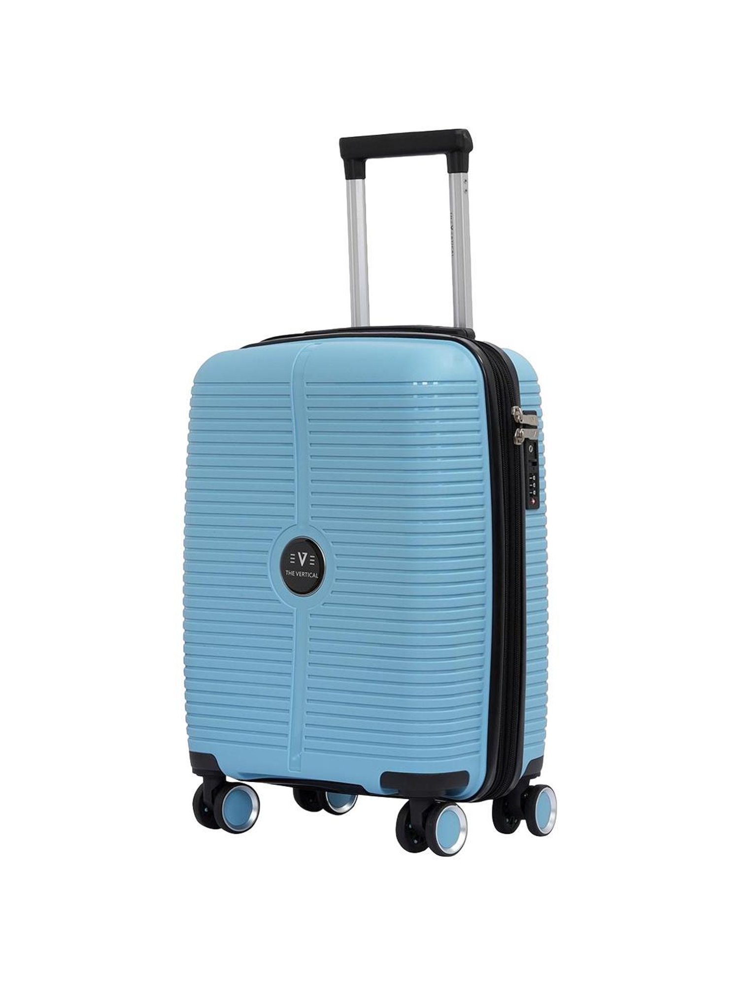 The Vertical Stellar Blue Wheels 8 Small Hard Cabin Trolley Bag