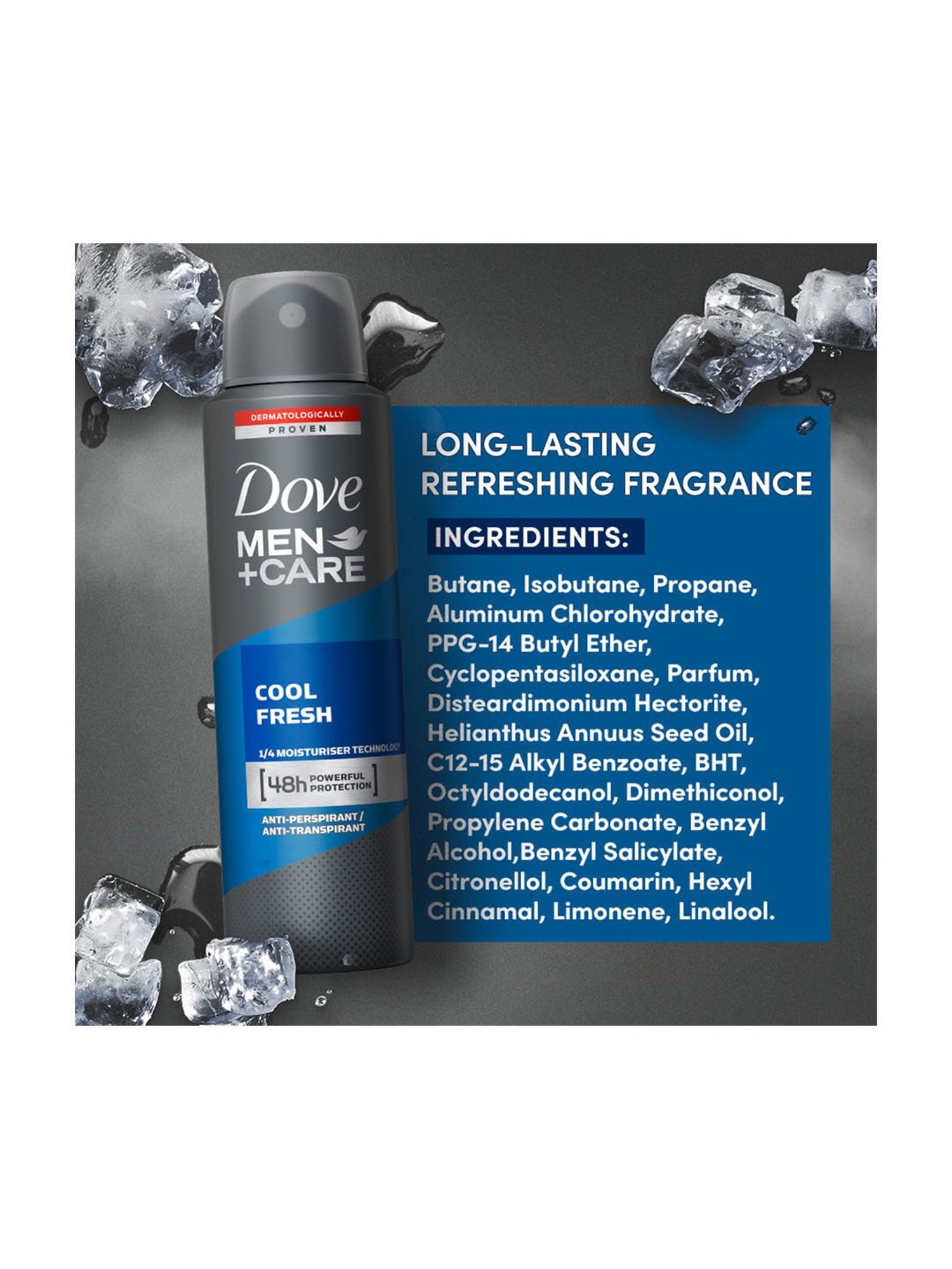 Dove Men+Care Cool Fresh Anti-Perspirant Deodorant - 150 ml