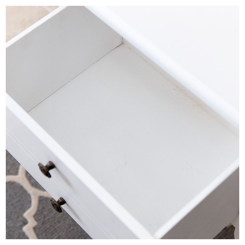 Larsa Tea End Table - White - Abbyson Living