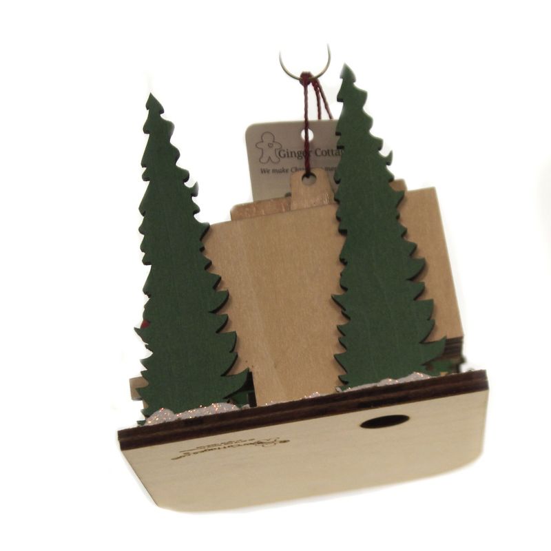 Ginger Cottages 4.0" Christmas Tree Lot Ornament Santa Trailer  -  Tree Ornaments