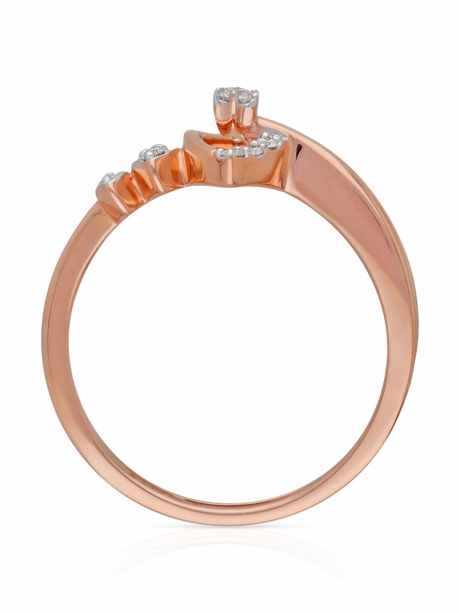 Malabar Gold and Diamonds 18k IGI Certified Diamond Rose Gold Ring for Women