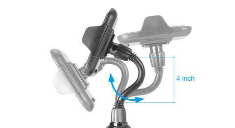 Macally Extra-Long Adjustable Automobile Cup Holder Mount for Smartphones and most GPS MCupXL