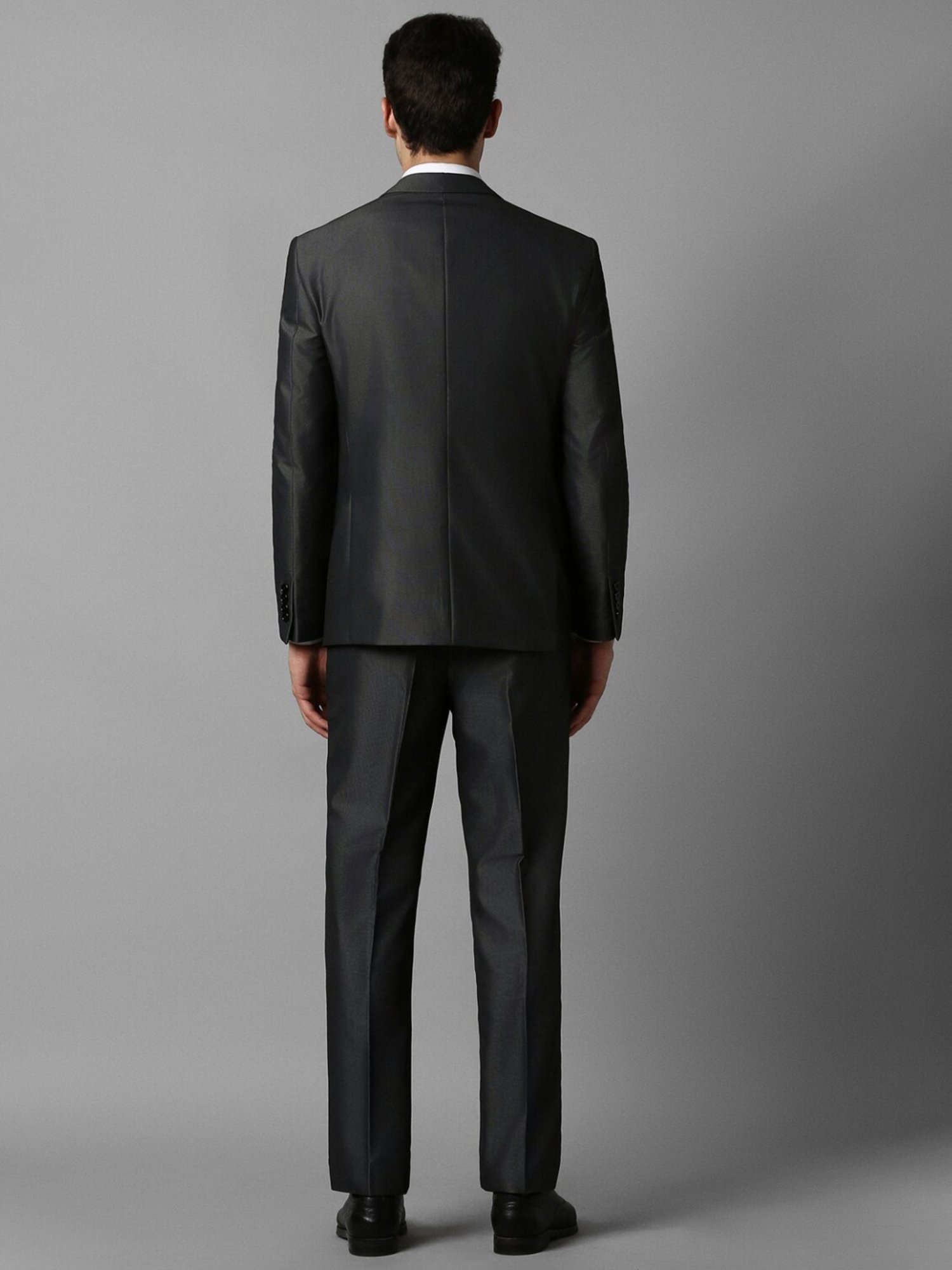 Parx Black Regular Fit Two Piece Suit