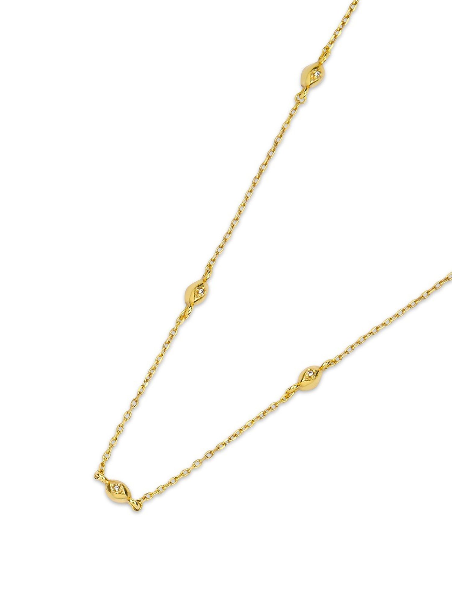 Accessorize London Real Gold-Plated Z Molten Station Necklace