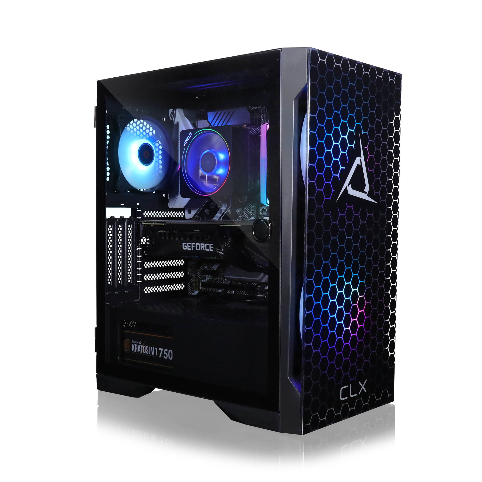 CLX SET Gaming Desktop - AMD Ryzen 7 3800X 3.9GHz 8-Core Processor, 16GB DDR4 Memory, GeForce RTX 3060 12GB GDDR6 Graphics, 500GB SSD, 3TB HDD, WiFi, Windows 10 Home 64-bit