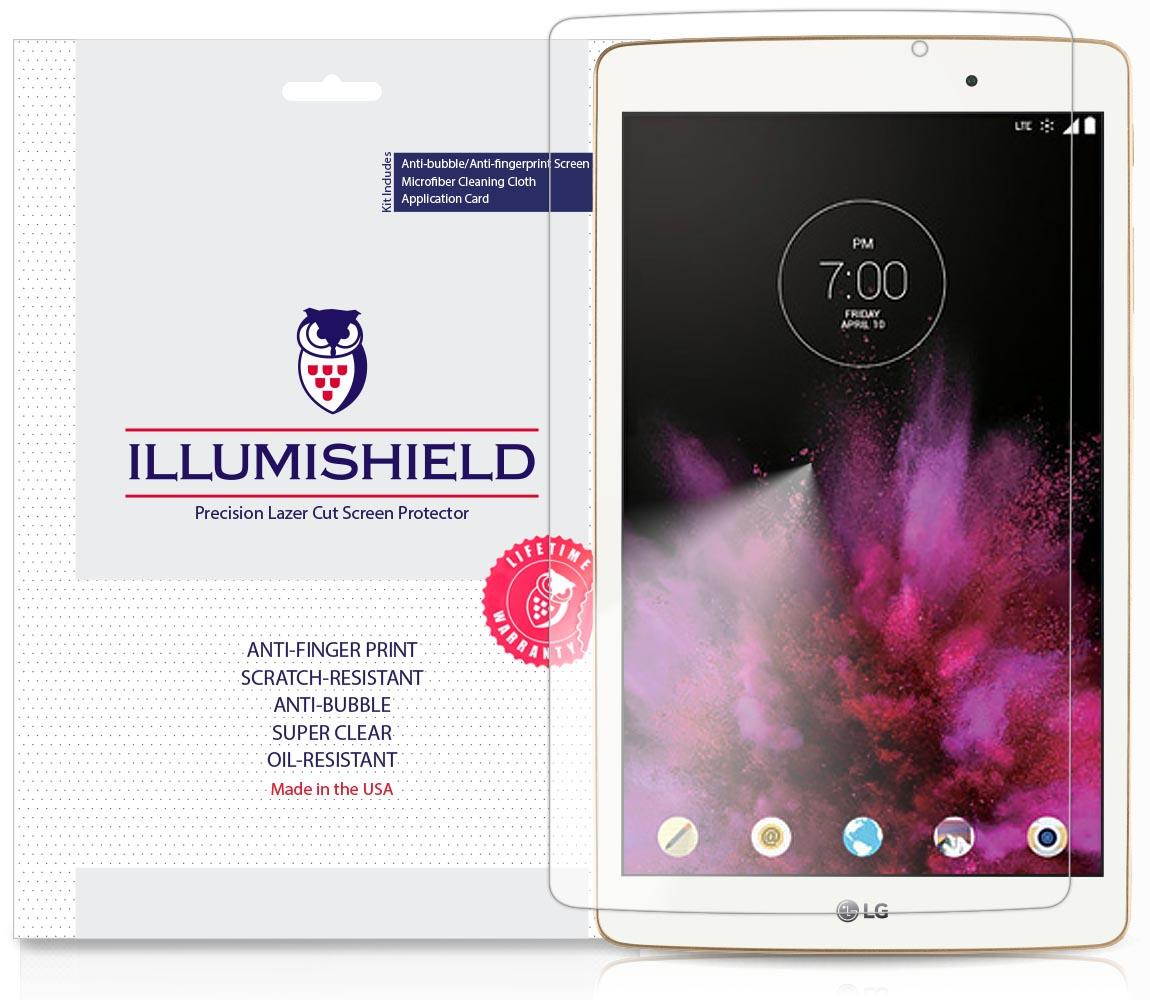 iLLumiShield Screen Protector Compatible with LG G Pad X 8.0 (2-Pack) Clear HD Shield Anti-Bubble and Anti-Fingerprint PET Film