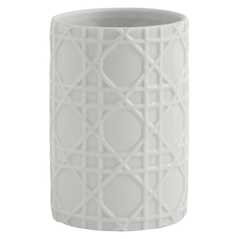 Wicker Tumbler White - Cassadecor