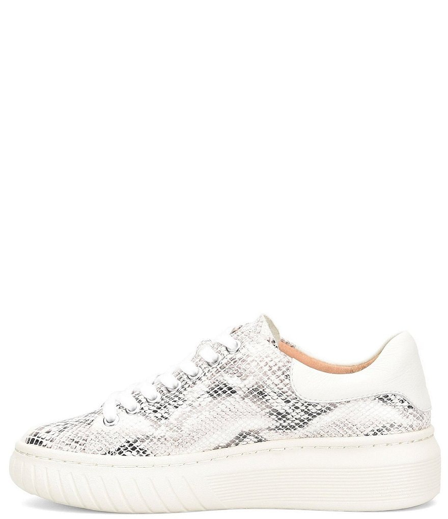 Sofft Parkyn Snake Print Leather Platform Sneakers