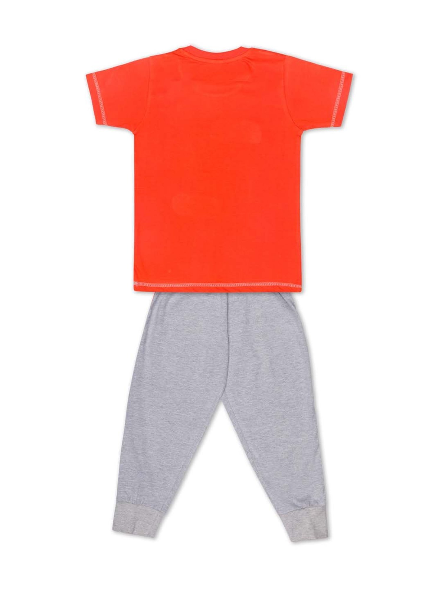 Todd N Teen Kids Red Cotton Printed T-Shirt & Joggers