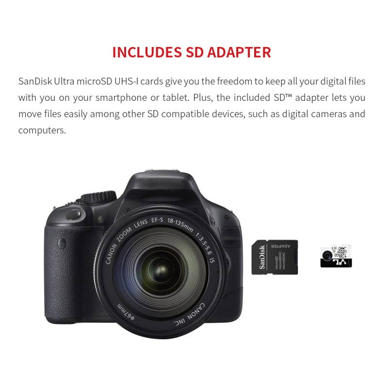 YL 128GB Ultra microSDXC UHS-I Memory Card with Adapter - 100MB/s, C10, U1, Full HD, Micro SD TF Card Class 10