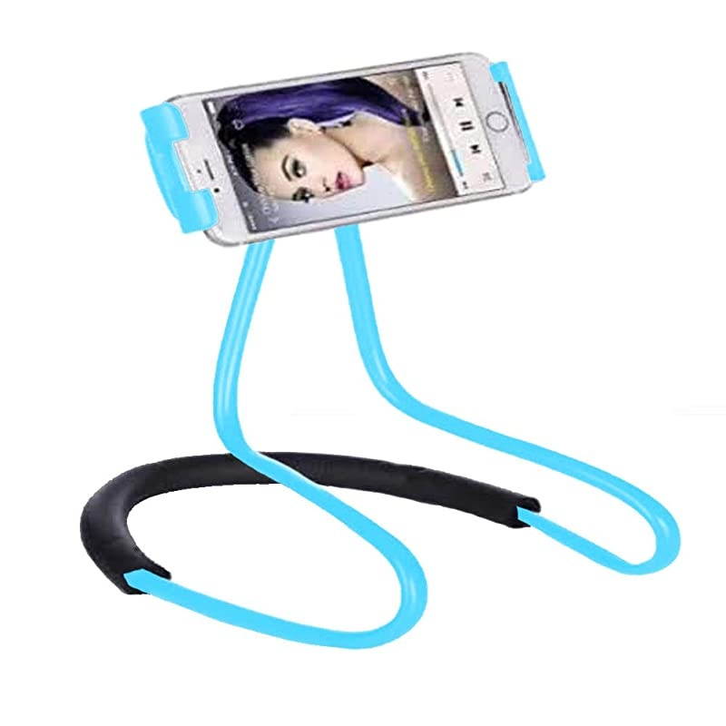 Lengthen Version Lazy Cell Phone Holder 27670cm Mobile Phone Tablet Flexible Clip Bracket StandDIY Free Rotating Mounts for Table Bed Sofa Car Blue