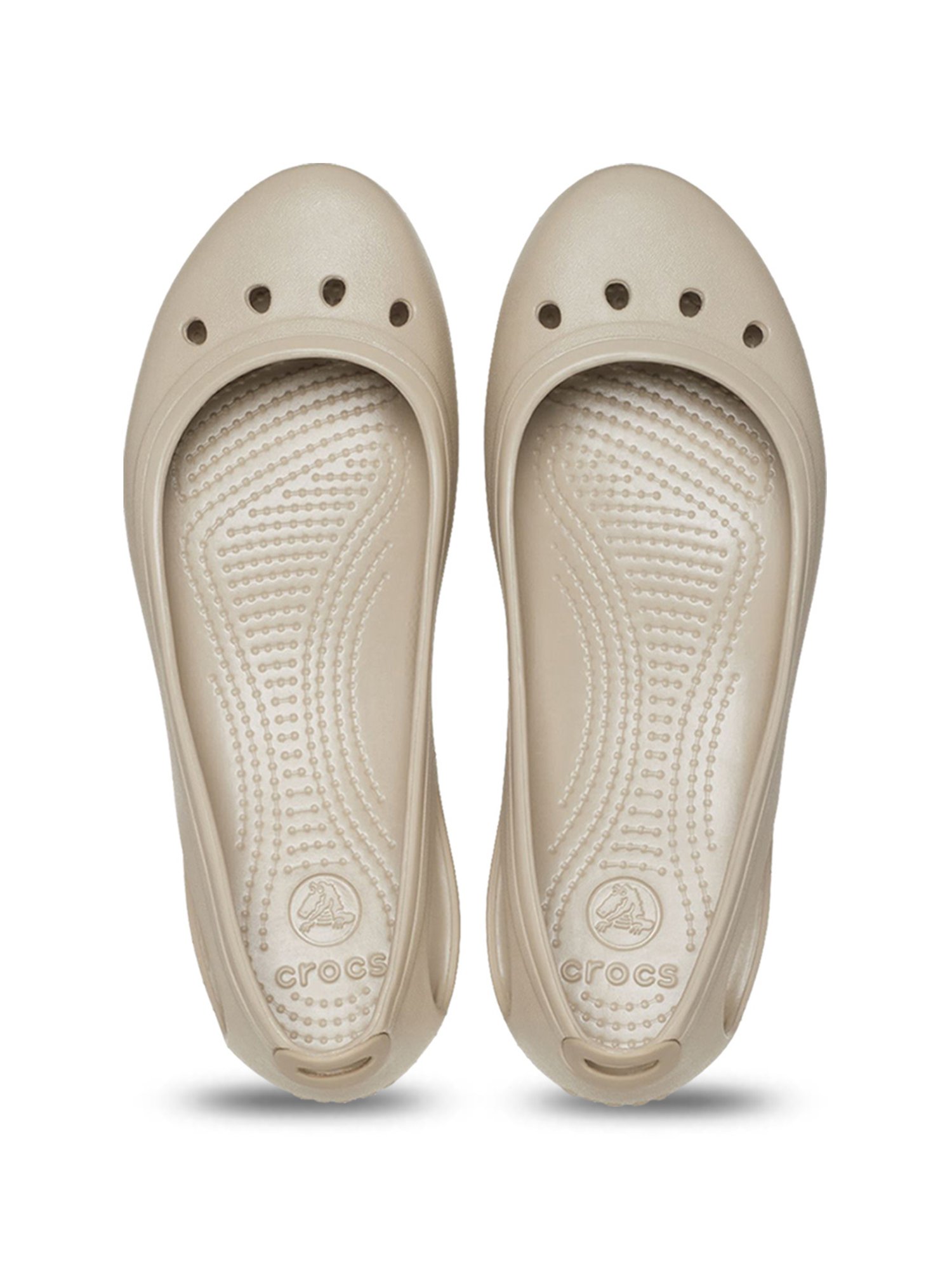 Crocs Women's Kadee Beige Flat Ballets