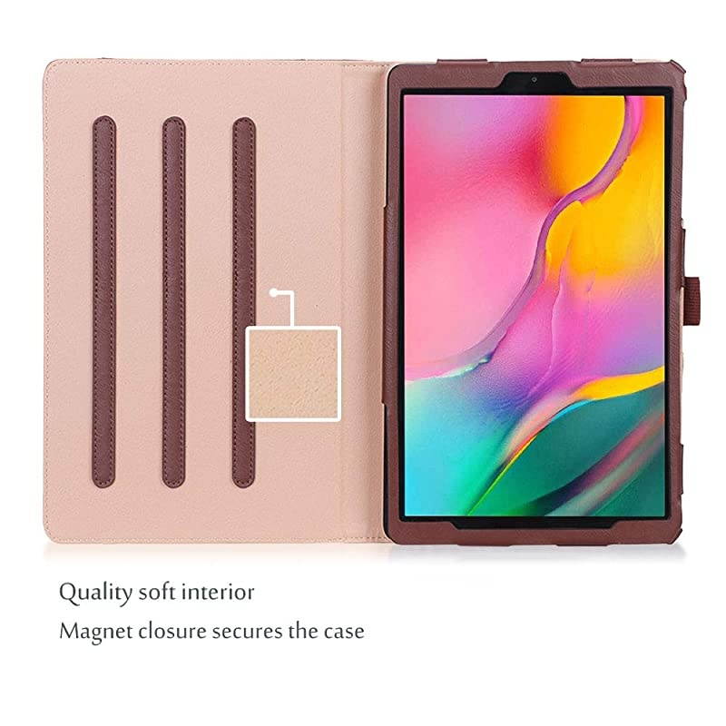 Galaxy Tab A 101 Case 2019 Model T510 T515 T517 Stand Folio Case Cover for Galaxy Tab A 101 Inch 2019 Tablet SMT510 SMT515 SMT517 Brown