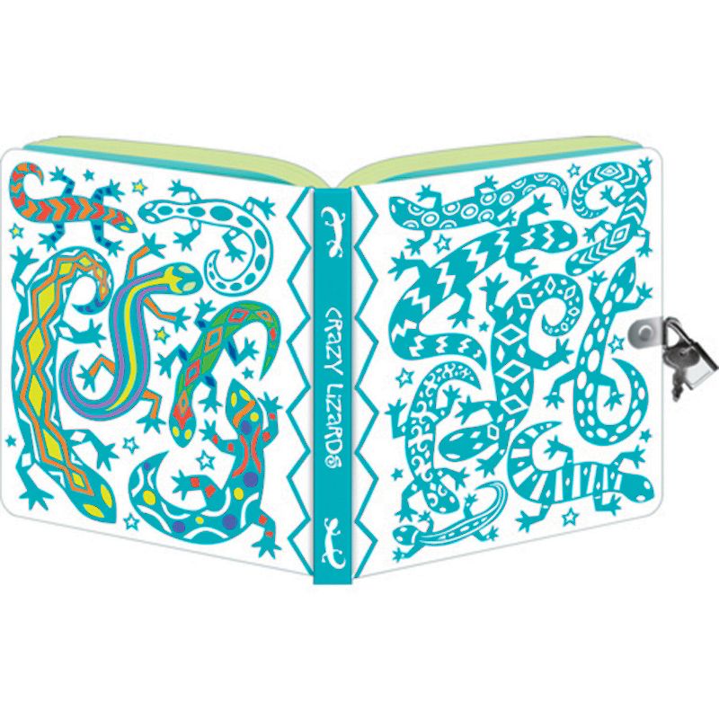 MindWare Lizard Foil Coloring Diary - Stationery