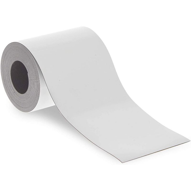 Bright Creations White Dry Erase Magnetic Tape Roll for Whiteboard, Refrigerator (3 Inches x 10 Feet)