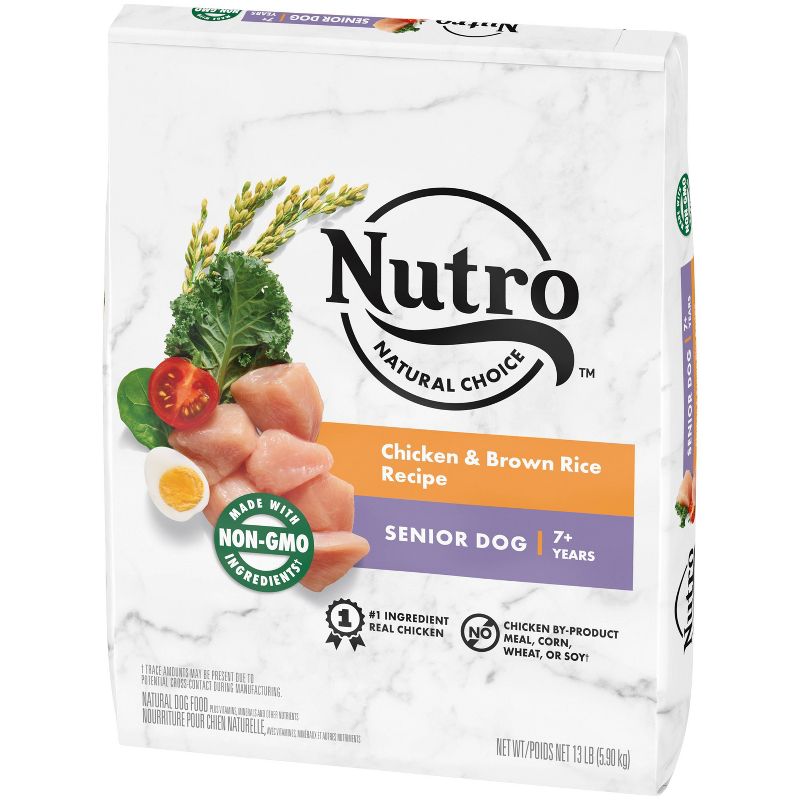 NUTRO Natural Choice Chicken and Brown Rice Recipe Senior Dry Dog Food - 13lbs