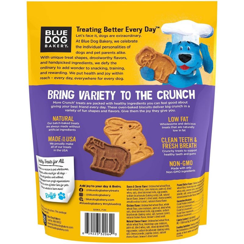 Blue Dog Bakery More Crunch Assorted Flavors Dry Dog Treats - 2lbs