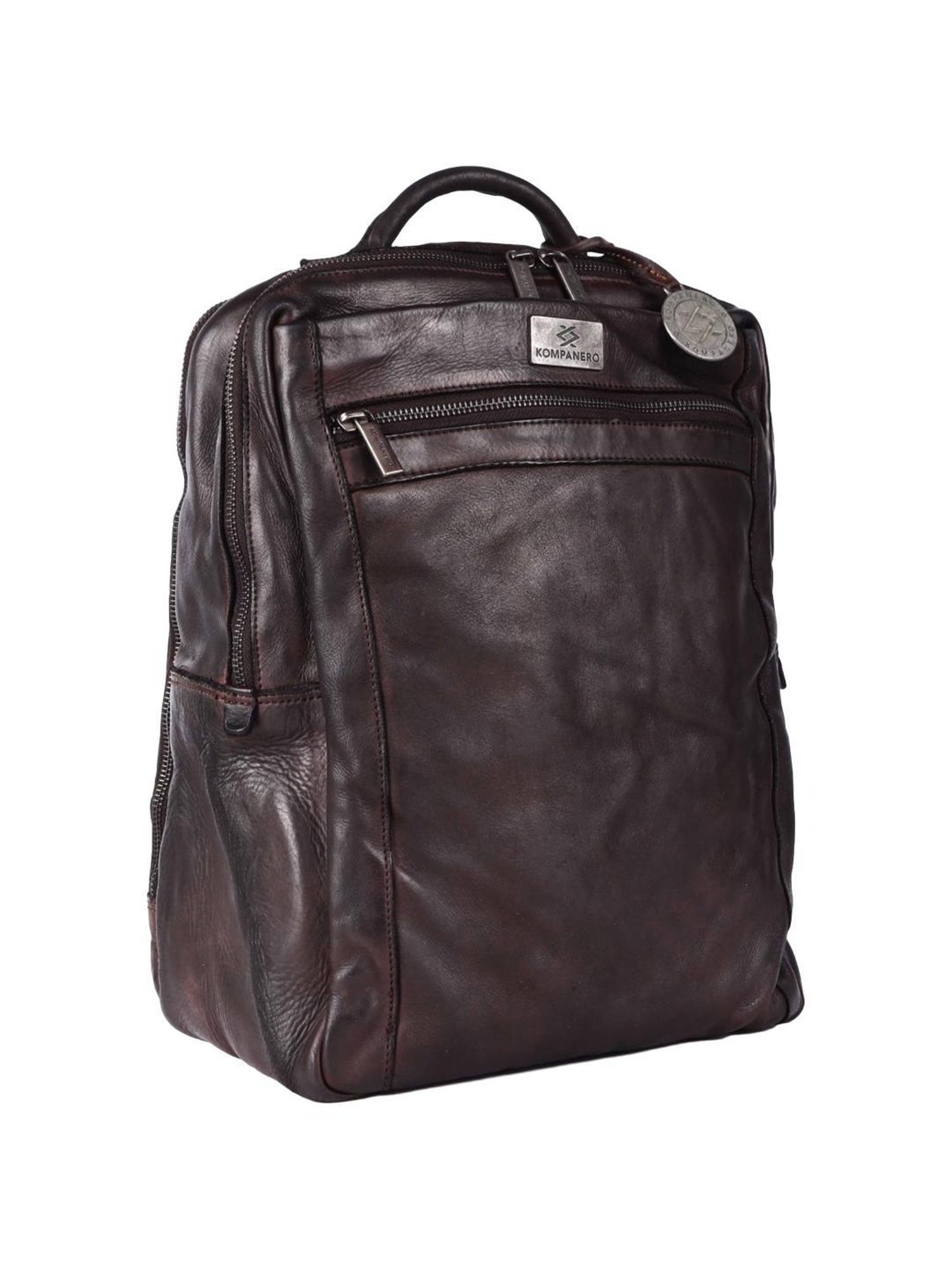 KOMPANERO Aaron Brown Solid Laptop Backpack